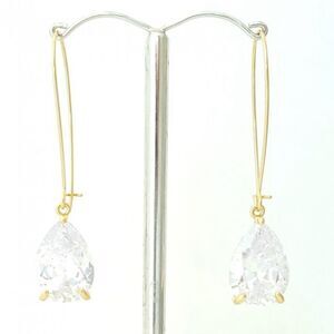 ✨ Mia Charro Gold & Cubic Zirconia Teardrop Earrings